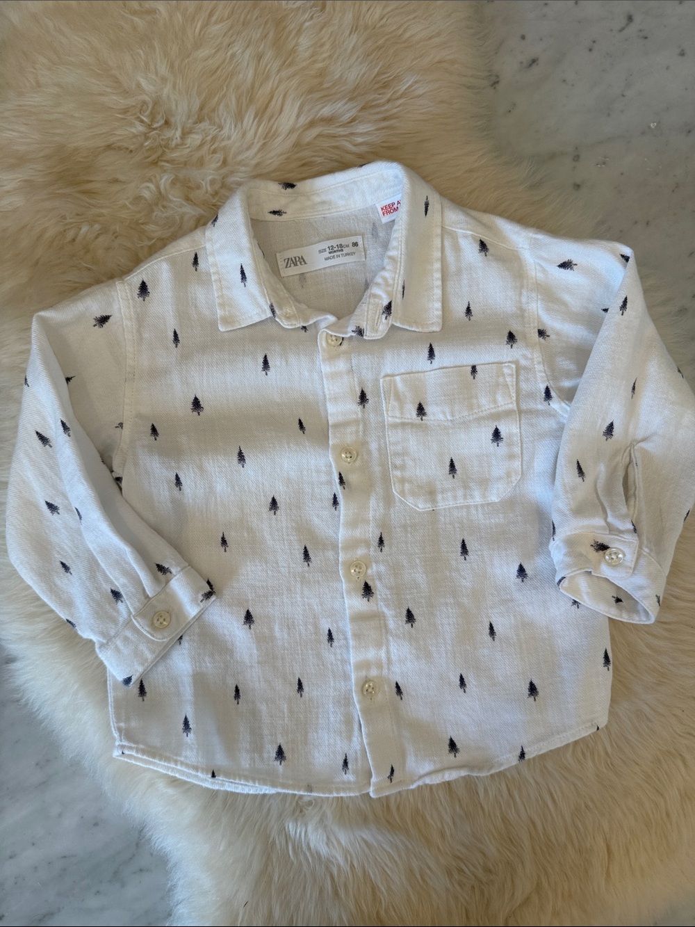 Zara Tree Motif Shirt 12-18m